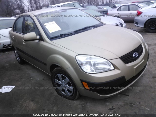 KNADE223796440732 - 2009 KIA RIO LX/SX GOLD photo 1