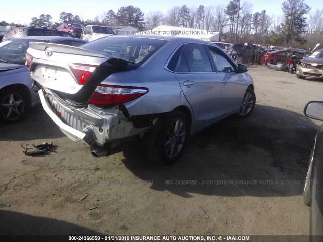 4T1BF1FK4GU555473 - 2016 TOYOTA CAMRY LE/XLE/SE/XSE SILVER photo 4