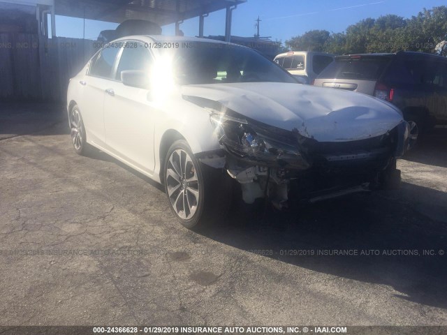 1HGCR2F54FA264649 - 2015 HONDA ACCORD WHITE photo 1