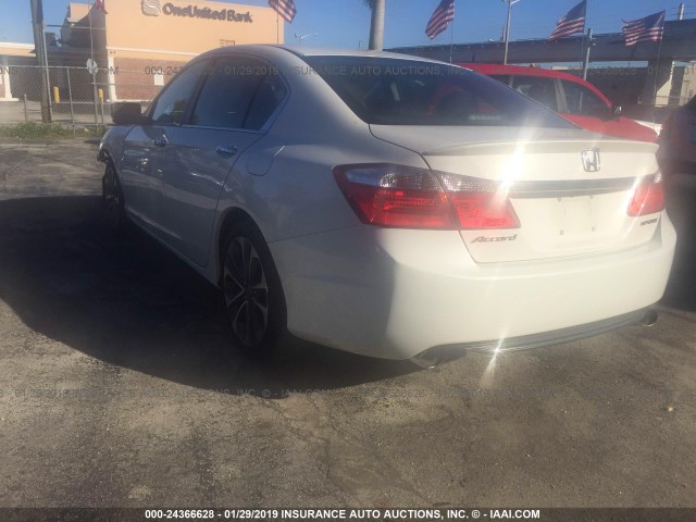 1HGCR2F54FA264649 - 2015 HONDA ACCORD WHITE photo 3