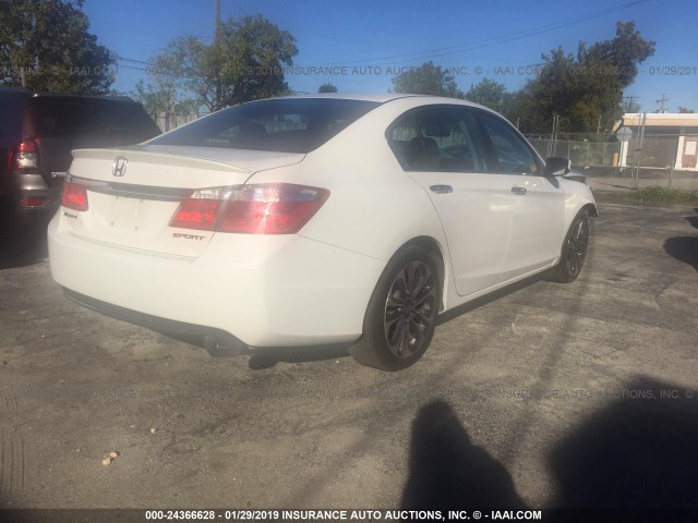 1HGCR2F54FA264649 - 2015 HONDA ACCORD WHITE photo 4