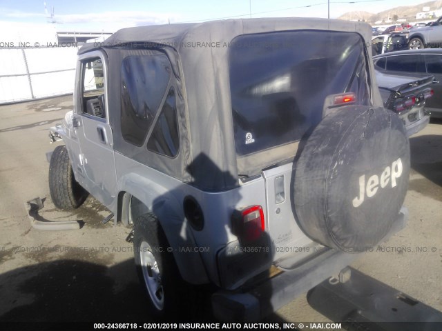 1J4FA49S75P320217 - 2005 JEEP WRANGLER / TJ SPORT SILVER photo 3