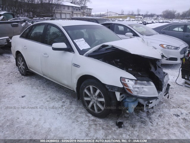 1FAHP24W18G149969 - 2008 FORD TAURUS SEL WHITE photo 1