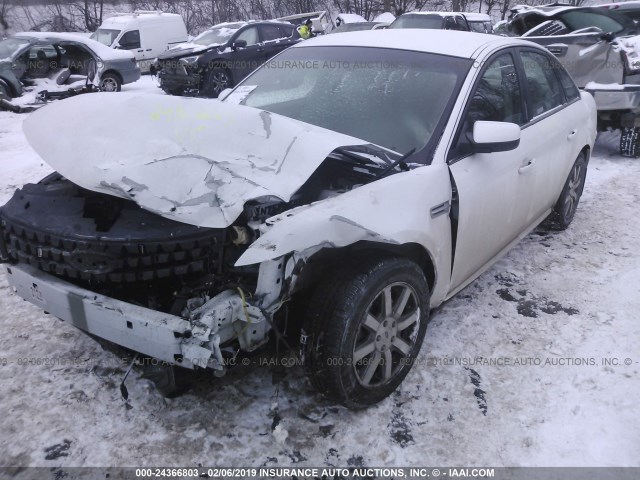 1FAHP24W18G149969 - 2008 FORD TAURUS SEL WHITE photo 2