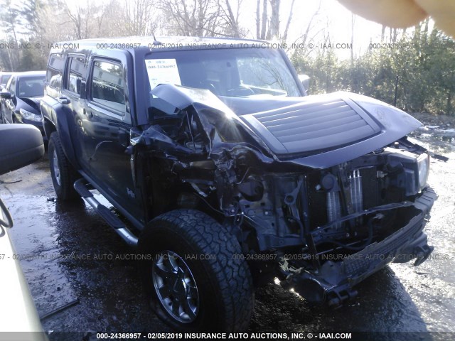 5GTDN13E878199027 - 2007 HUMMER H3 BLACK photo 1