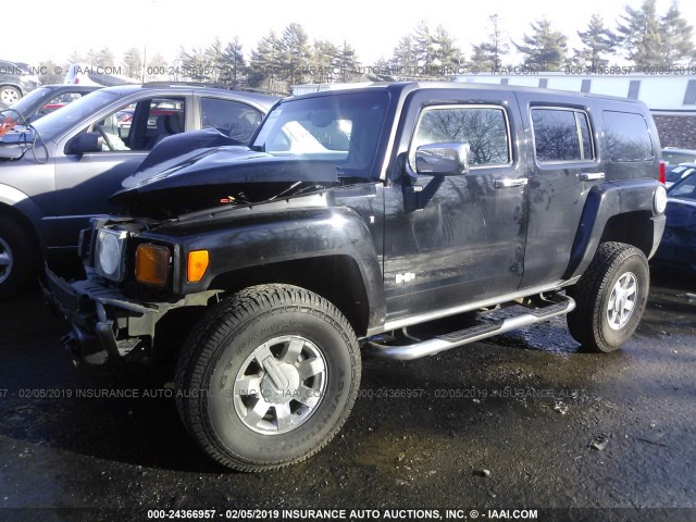 5GTDN13E878199027 - 2007 HUMMER H3 BLACK photo 2