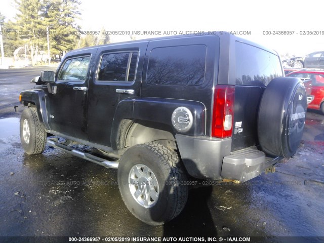 5GTDN13E878199027 - 2007 HUMMER H3 BLACK photo 3