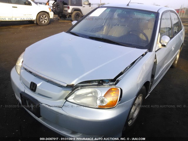 JHMES96623S023139 - 2003 HONDA CIVIC HYBRID SILVER photo 2