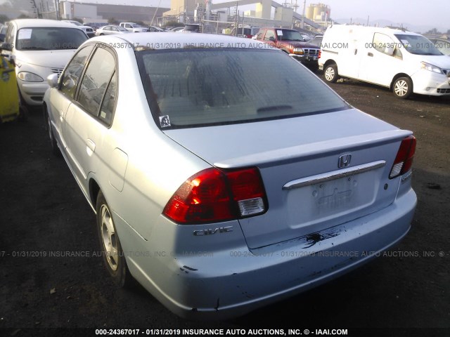 JHMES96623S023139 - 2003 HONDA CIVIC HYBRID SILVER photo 3