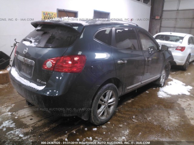 JN8AS5MV3CW705575 - 2012 NISSAN ROGUE S/SV BLUE photo 4