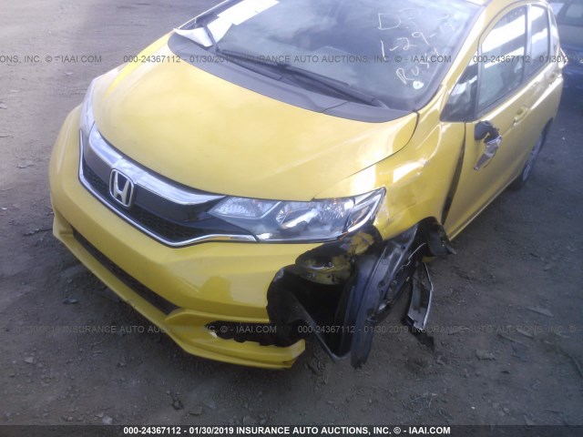 3HGGK5H41KM702181 - 2019 HONDA FIT LX YELLOW photo 6