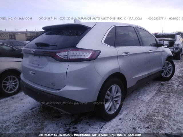 2FMPK4J93JBC05806 - 2018 FORD EDGE SEL SILVER photo 4