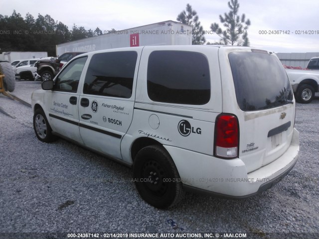 1GBDV13127D147120 - 2007 CHEVROLET UPLANDER INCOMPLETE WHITE photo 3