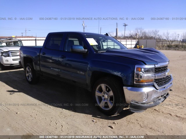 3GCUKREC9JG200293 - 2018 CHEVROLET SILVERADO K1500 LT BLUE photo 1