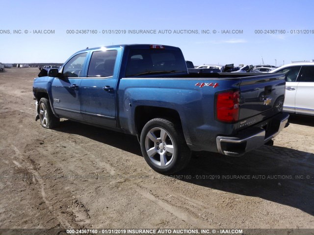 3GCUKREC9JG200293 - 2018 CHEVROLET SILVERADO K1500 LT BLUE photo 3