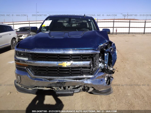 3GCUKREC9JG200293 - 2018 CHEVROLET SILVERADO K1500 LT BLUE photo 6