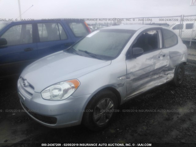 KMHCM3ACXAU171436 - 2010 HYUNDAI Accent BLUE/GS SILVER photo 2