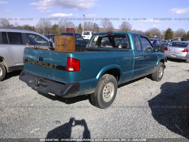 1GCDT19Z2SK154412 - 1995 CHEVROLET S TRUCK S10 BLUE photo 4