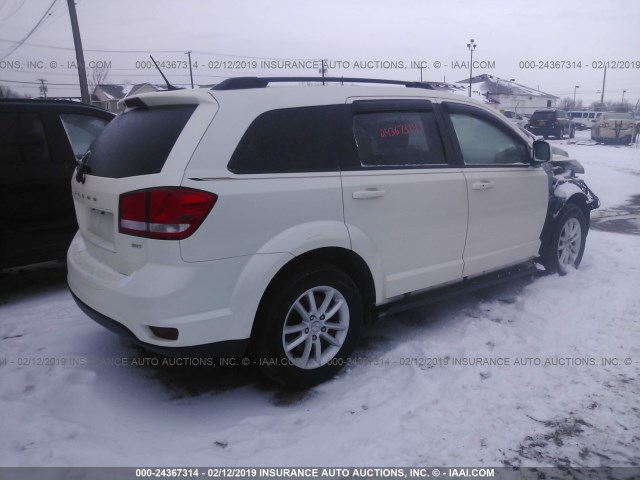 3C4PDCBB0ET120572 - 2014 DODGE JOURNEY SXT WHITE photo 4