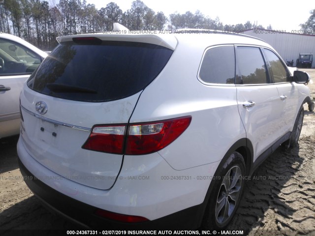 KM8SM4HF8GU151311 - 2016 HYUNDAI SANTA FE SE WHITE photo 4