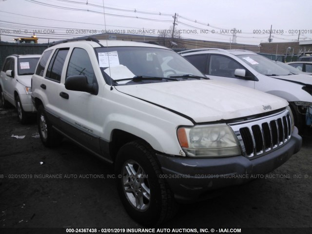 1J8GW48S22C161423 - 2002 JEEP GRAND CHEROKEE LAREDO WHITE photo 1