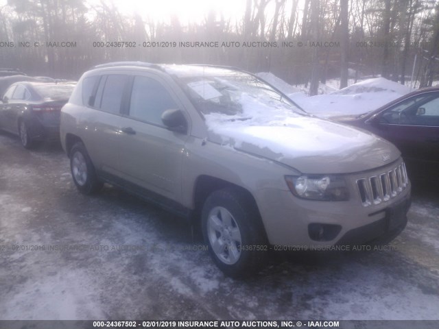 1C4NJCBA9HD136187 - 2017 JEEP COMPASS SPORT TAN photo 1