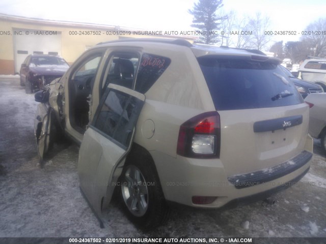 1C4NJCBA9HD136187 - 2017 JEEP COMPASS SPORT TAN photo 3