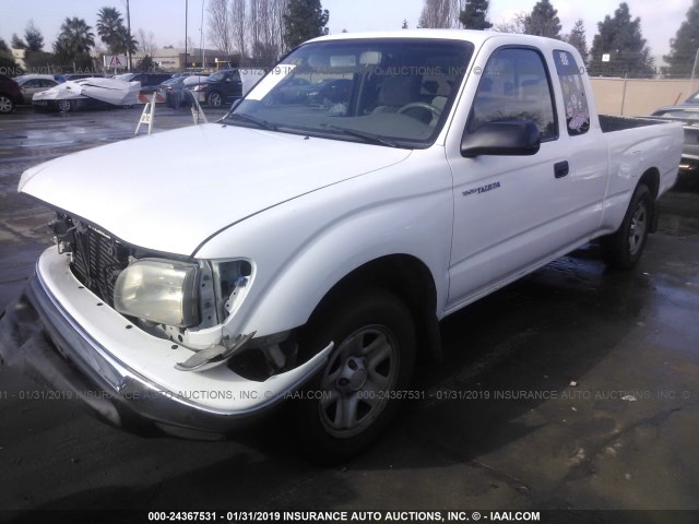 5TEVL52N73Z257695 - 2003 TOYOTA TACOMA XTRACAB WHITE photo 2