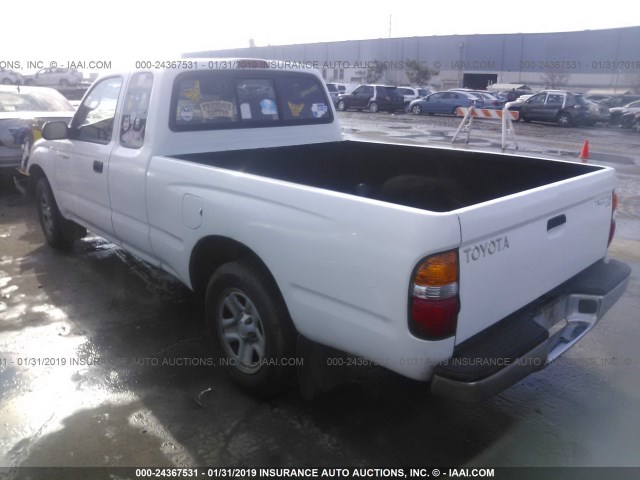 5TEVL52N73Z257695 - 2003 TOYOTA TACOMA XTRACAB WHITE photo 3