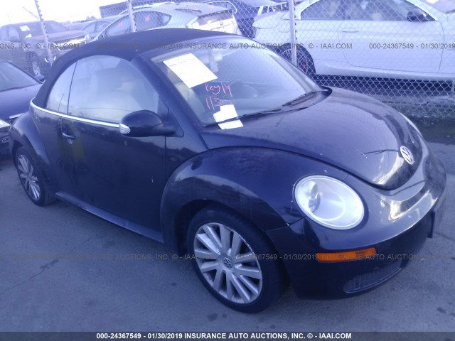 3VWRG31Y38M400584 - 2008 VOLKSWAGEN NEW BEETLE CONVERTIBLE SE BLACK photo 1