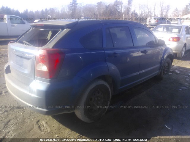 1B3HB28A79D161345 - 2009 DODGE CALIBER SE BLUE photo 4