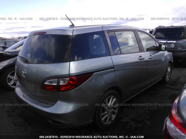 JM1CW2BL7C0114287 - 2012 MAZDA 5 GRAY photo 4