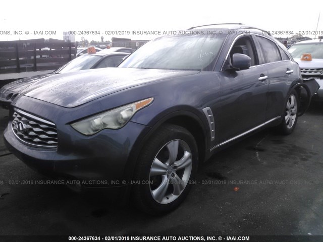 JN8AS1MU1AM801634 - 2010 INFINITI FX35 BLUE photo 2