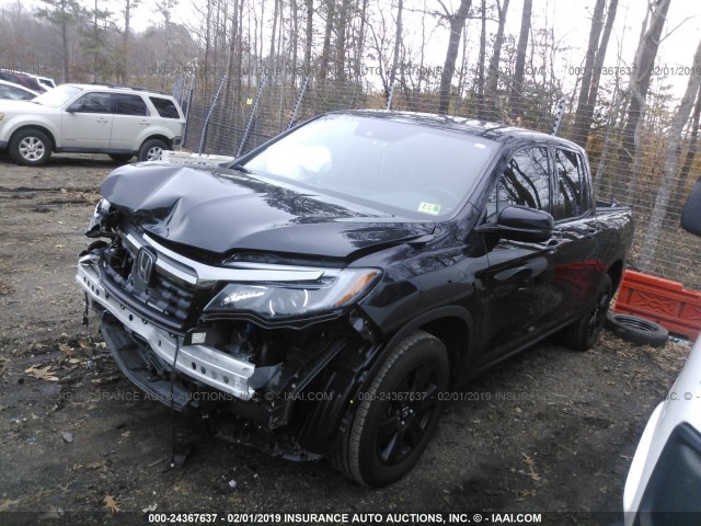 5FPYK3F84JB011654 - 2018 HONDA RIDGELINE BLACK EDITION BLACK photo 2