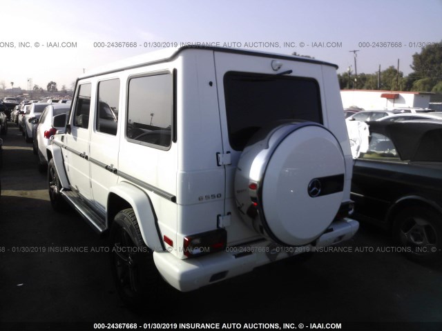 WDCYC3KF7HX266805 - 2017 MERCEDES-BENZ G 550 WHITE photo 3