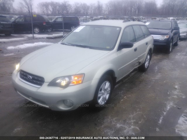 4S4BP61C457337006 - 2005 SUBARU LEGACY OUTBACK 2.5I TAN photo 2