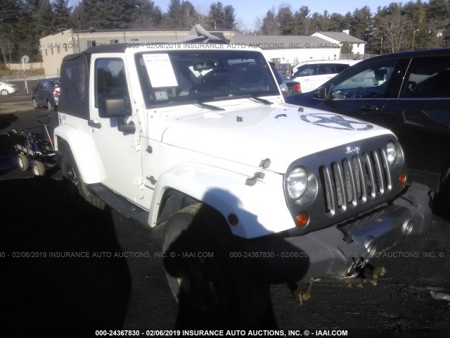 1C4AJWAG7DL572171 - 2013 JEEP WRANGLER SPORT WHITE photo 1