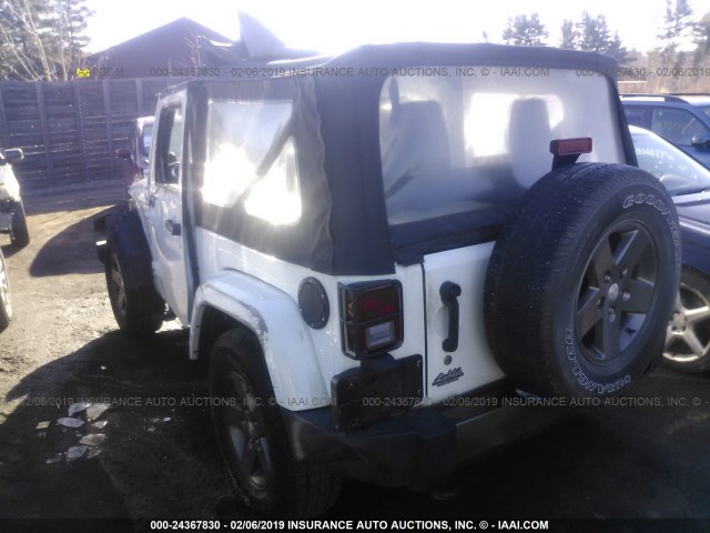 1C4AJWAG7DL572171 - 2013 JEEP WRANGLER SPORT WHITE photo 3