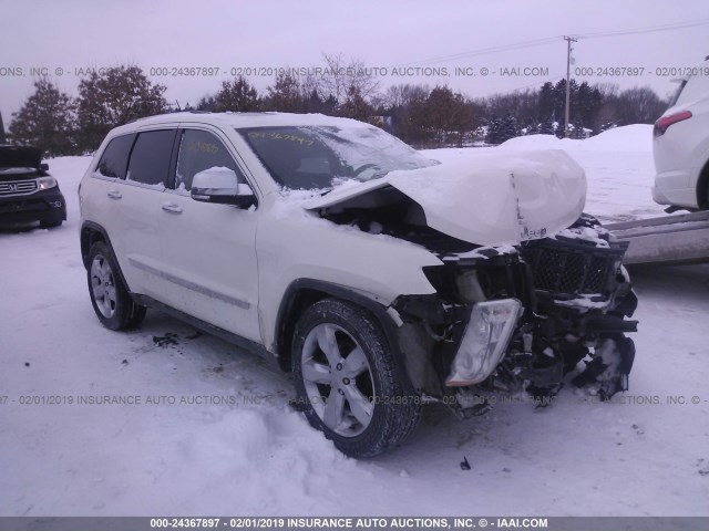 1C4RJFCG5CC189103 - 2012 JEEP GRAND CHEROKEE OVERLAND WHITE photo 1