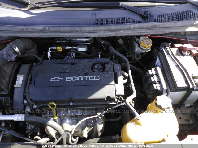 1G1JA6SH9D4154852 - 2013 CHEVROLET SONIC LS 橙色 照片 10