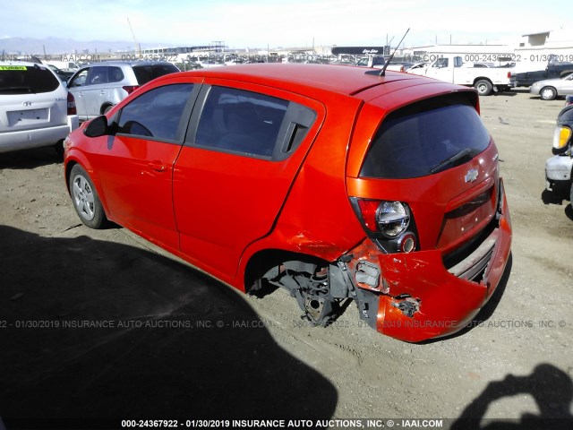 1G1JA6SH9D4154852 - 2013 CHEVROLET SONIC LS 橙色 照片 3