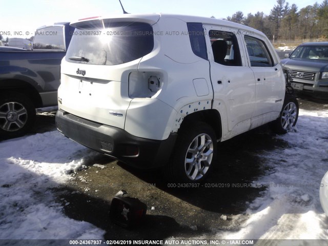 ZACCJBBT8FPC31048 - 2015 JEEP RENEGADE LATITUDE WHITE photo 4