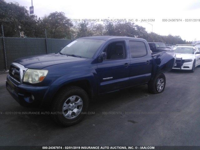 3TMJU62N08M065475 - 2008 TOYOTA TACOMA DOUBLE CAB PRERUNNER BLUE photo 2