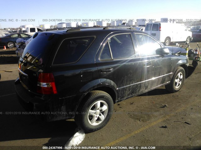 KNDJC735785828735 - 2008 KIA SORENTO EX/LX BLACK photo 4