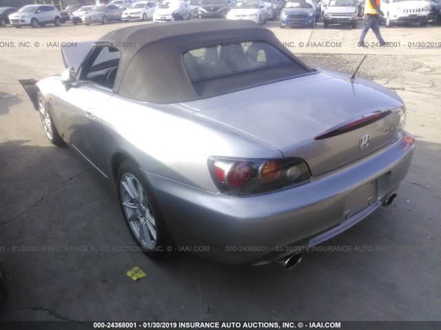 JHMAP21454T001094 - 2004 HONDA S2000 SILVER photo 3