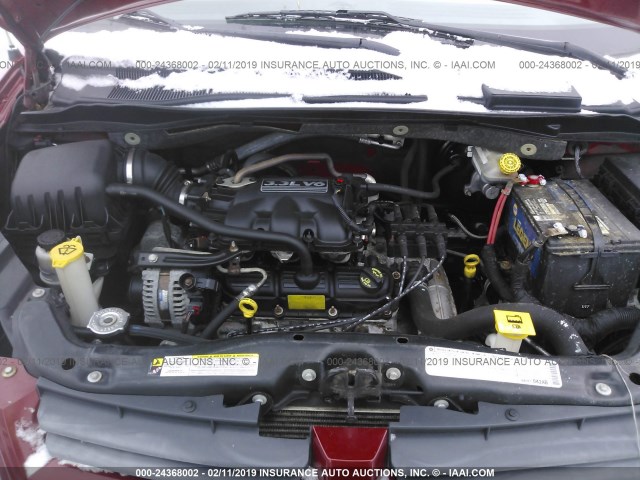 2D4RN4DE8AR167481 - 2010 DODGE GRAND CARAVAN SE BURGUNDY photo 10