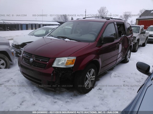 2D4RN4DE8AR167481 - 2010 DODGE GRAND CARAVAN SE BURGUNDY photo 2