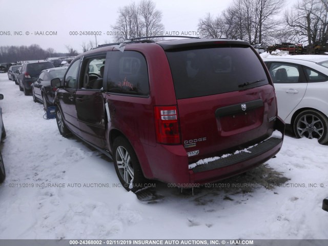 2D4RN4DE8AR167481 - 2010 DODGE GRAND CARAVAN SE BURGUNDY photo 3