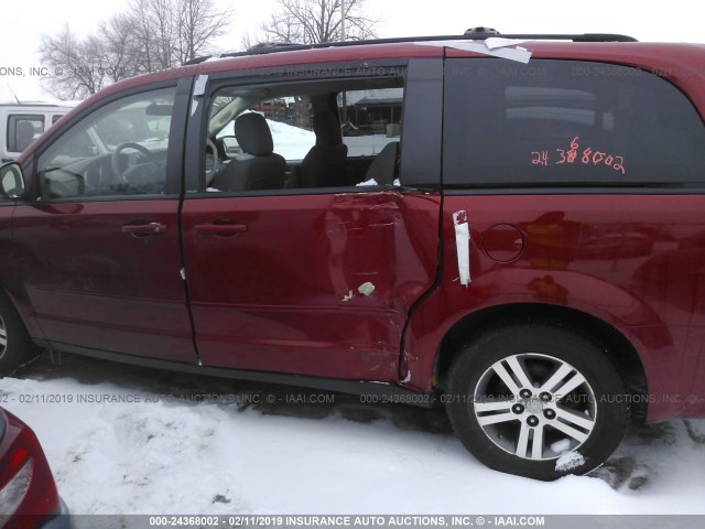 2D4RN4DE8AR167481 - 2010 DODGE GRAND CARAVAN SE BURGUNDY photo 6