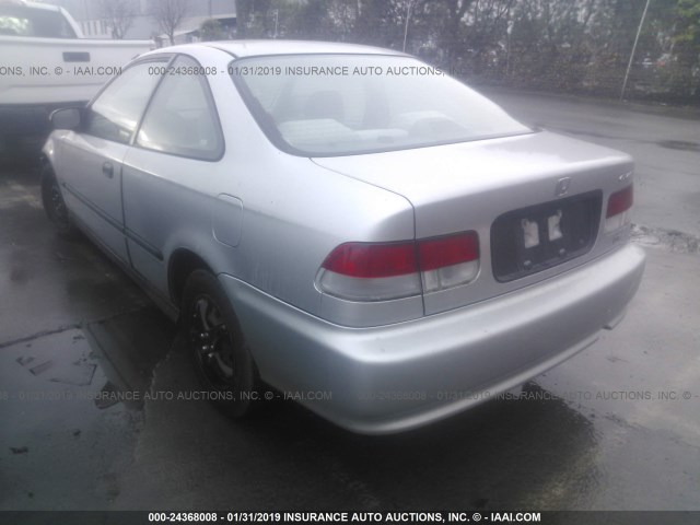 1HGEJ6221YL087889 - 2000 HONDA CIVIC DX SILVER photo 3